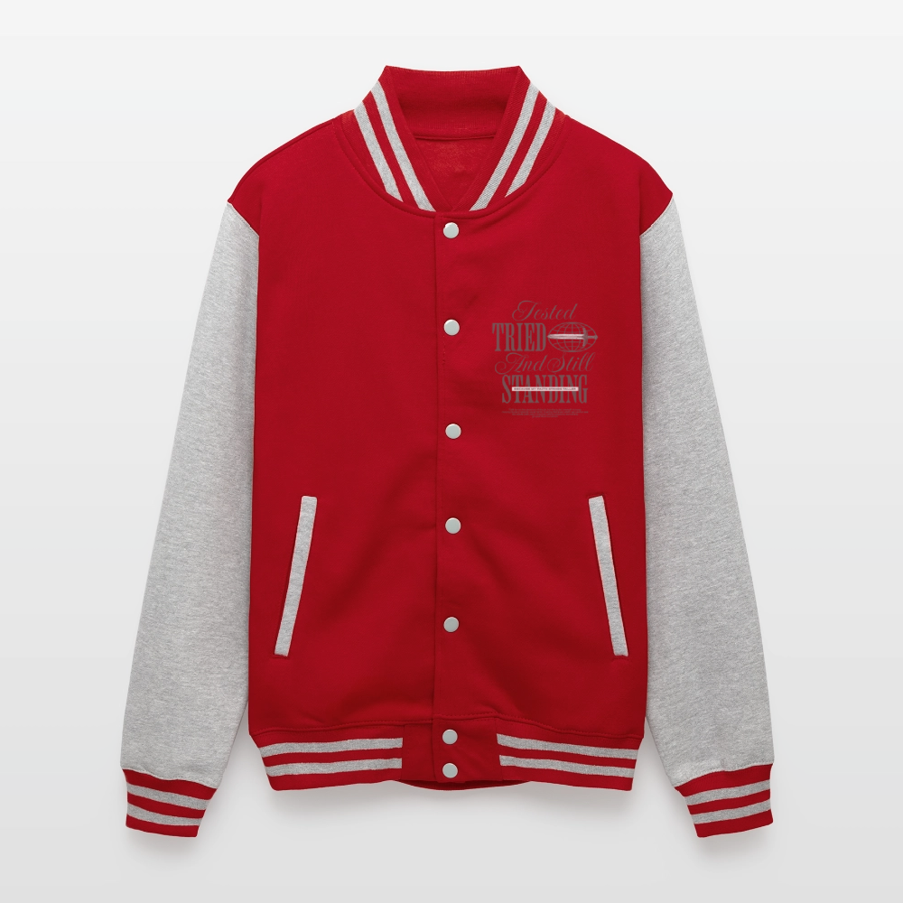 Still Standing - Letterman Jacket - red/heather grey