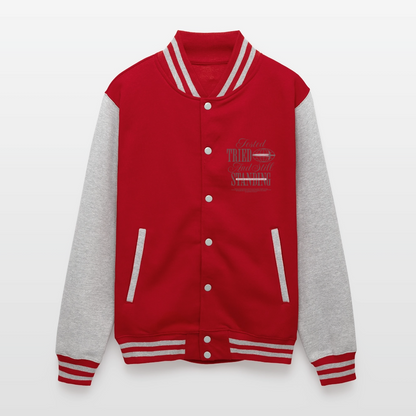 Still Standing - Letterman Jacket - red/heather grey