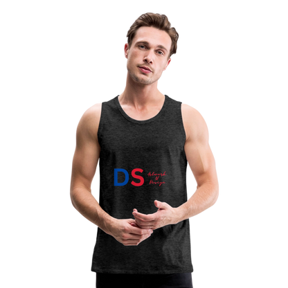 DS blue and red - Men’s Premium Tank - charcoal grey