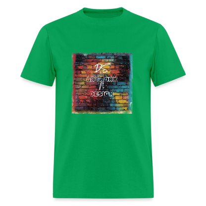 Brick Wall Artwork - Men's Tee - bright green