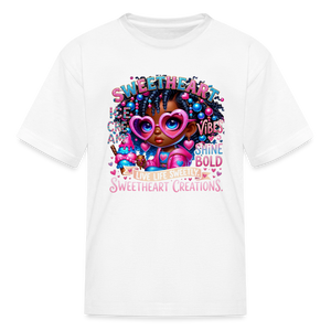 Black Girl Power - Sweetheart Kids' T-Shirt - white