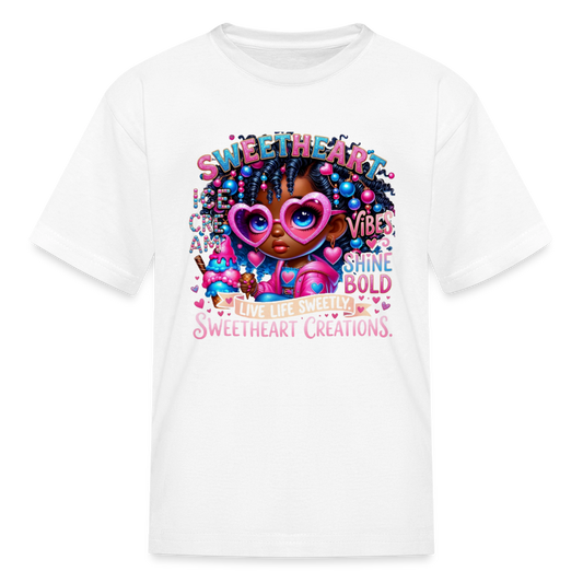 Black Girl Power - Sweetheart Kids' T-Shirt - white