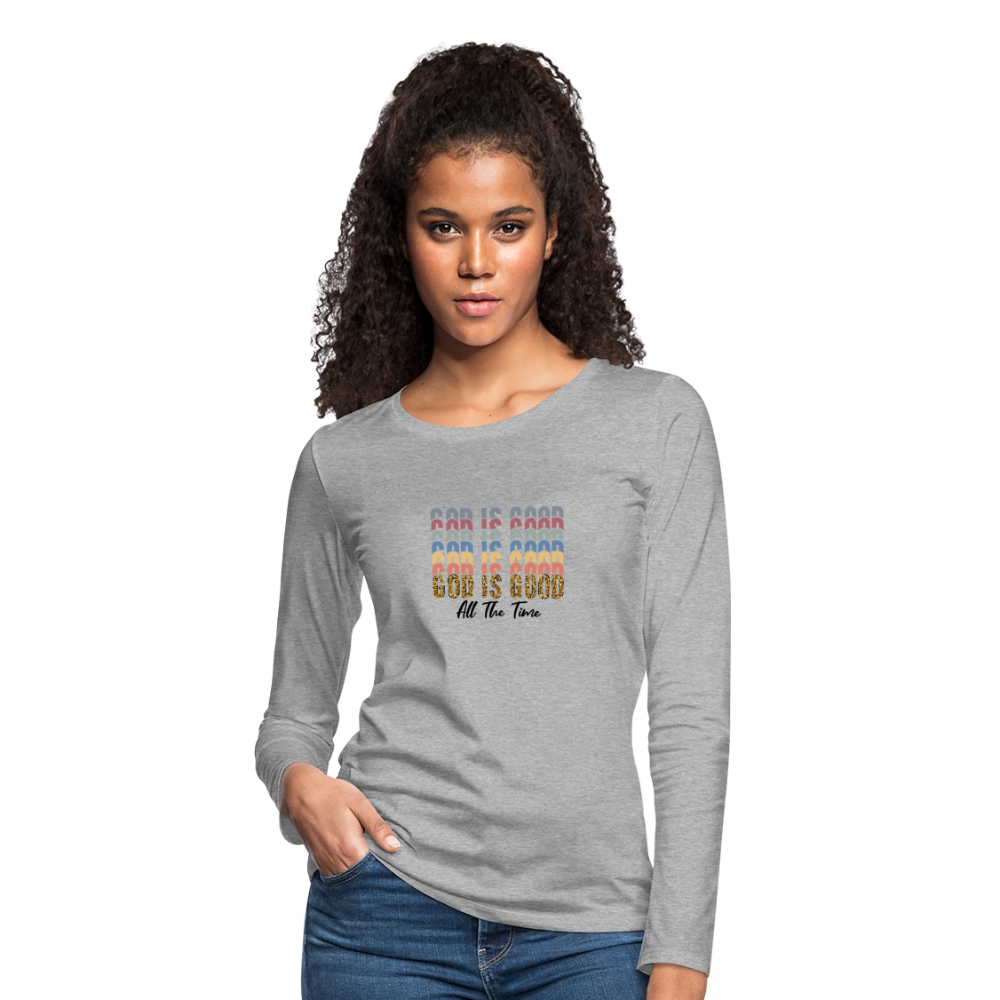 God is Good - Colorful Women's Long Sleeve T-Shirt - heather gray