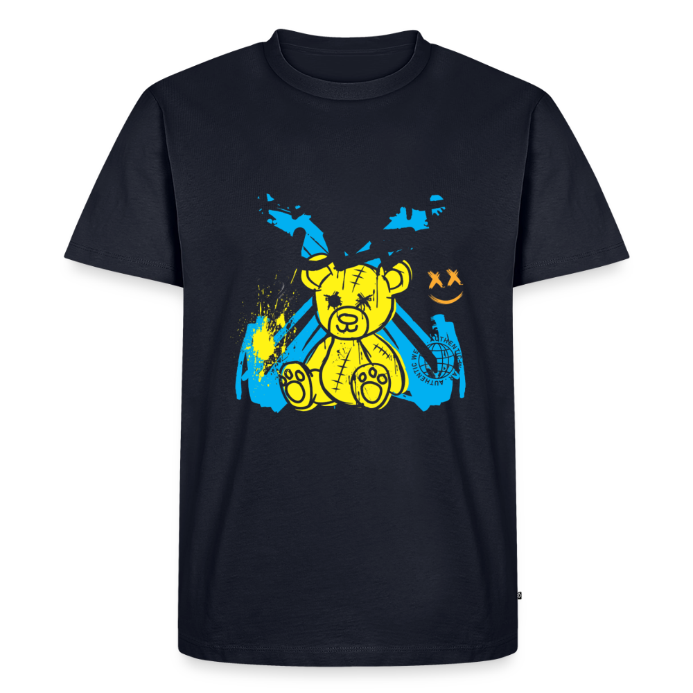 Graffiti Bear - Men's Premium T-Shirt - navy