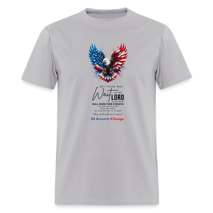 Mount on Eagles wings -Men's  T-Shirt - gravel 