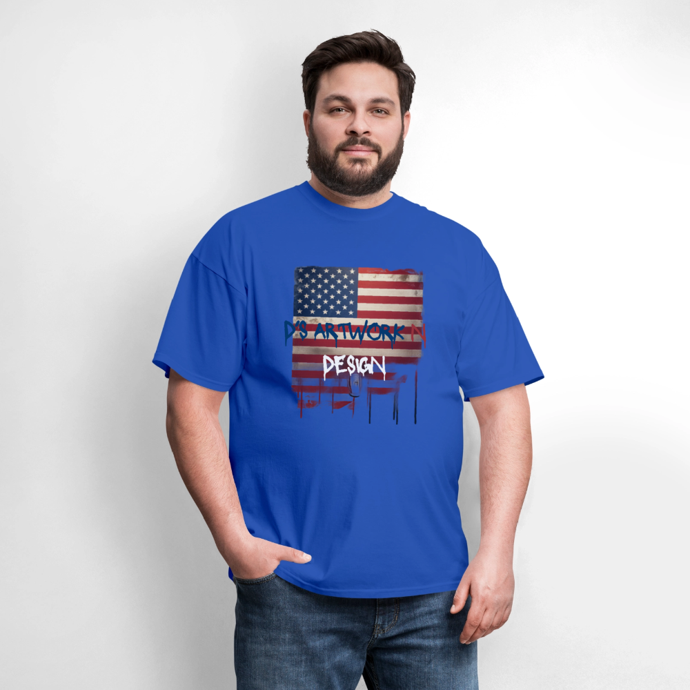 USA Drip Flag - Men's T-Shirt - royal blue