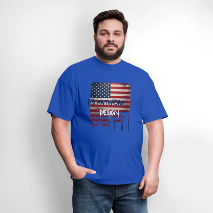 USA Drip Flag - Men's T-Shirt - royal blue