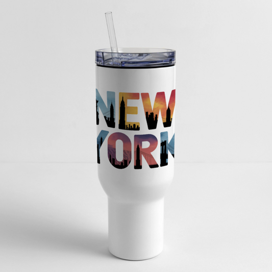New York - 40 oz Travel Tumbler - white