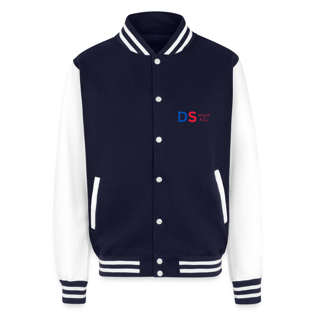 Walk with God - Letterman's Jacket - navy/white