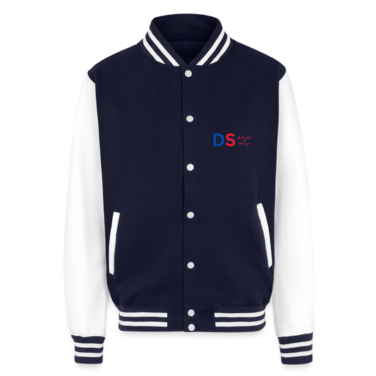 Walk with God - Letterman's Jacket - navy/white