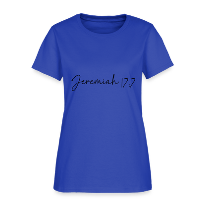 Jeremiah 17:7 - Women's T-Shirt - royal blue