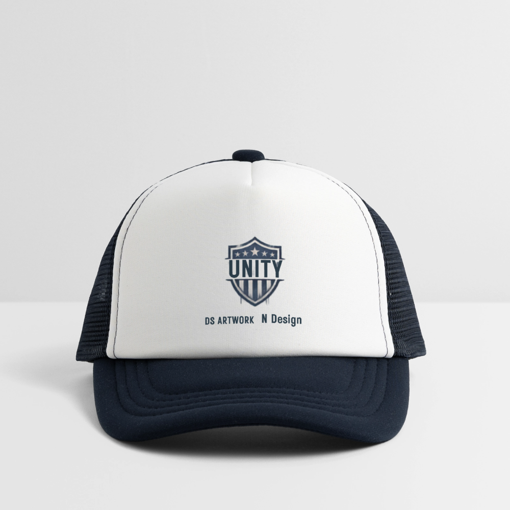 Unity - Kid's Trucker Cap - white/navy