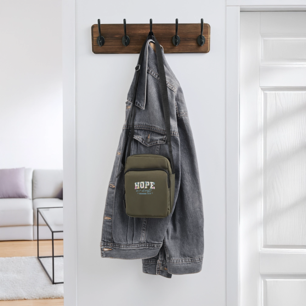 Hope in Christ - Upright Crossbody Bag - olive
