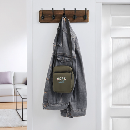 Hope in Christ - Upright Crossbody Bag - olive