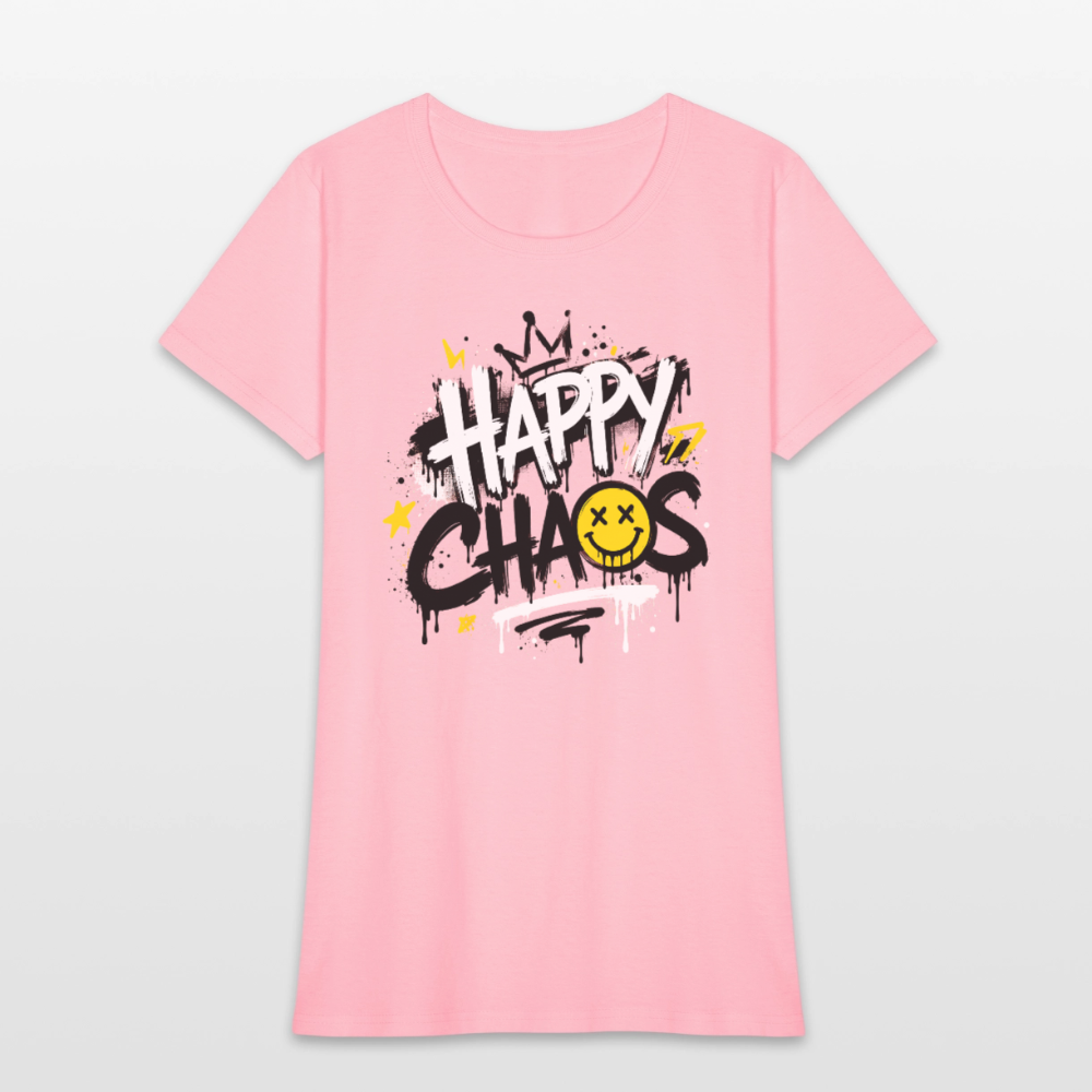 Happy Chaos - Graffiti Women's T-Shirt - pink