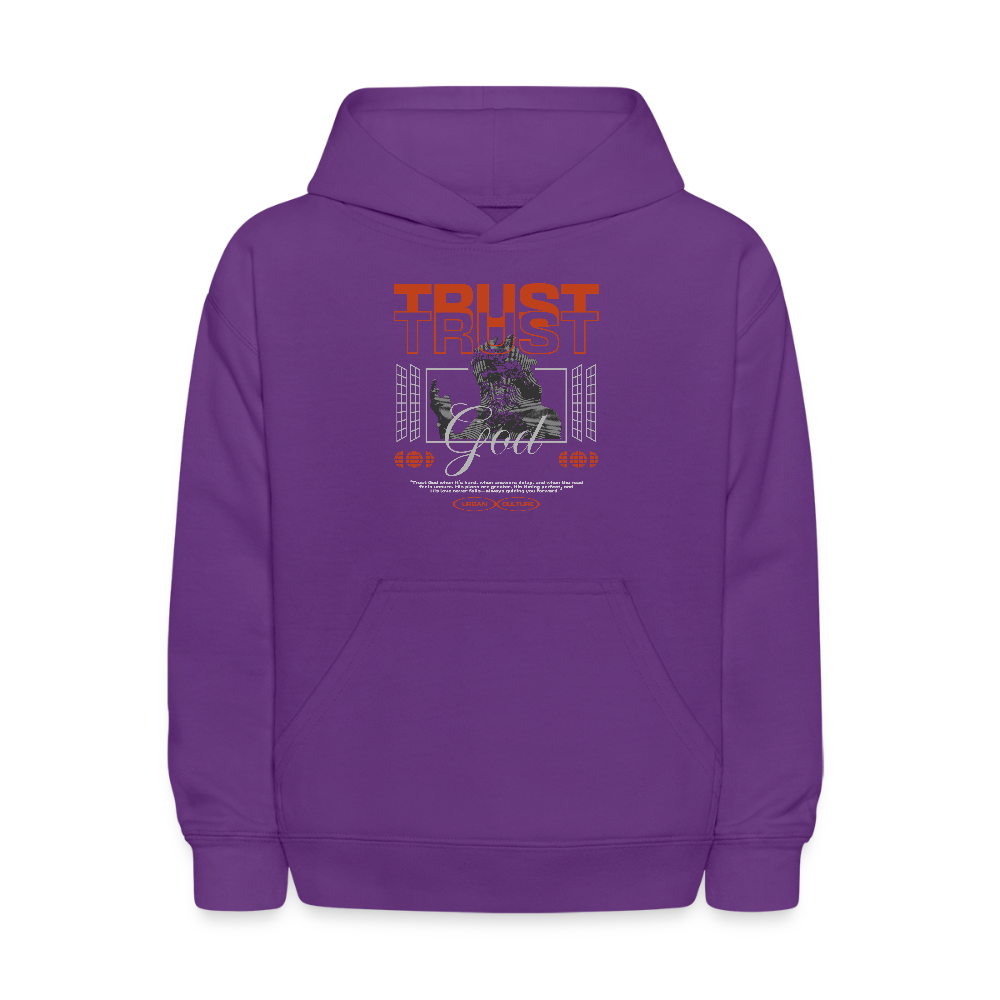 Trust God - Kids' Hoodie - purple