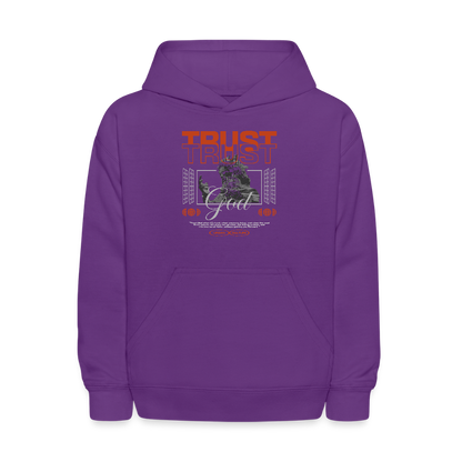 Trust God - Kids' Hoodie - purple