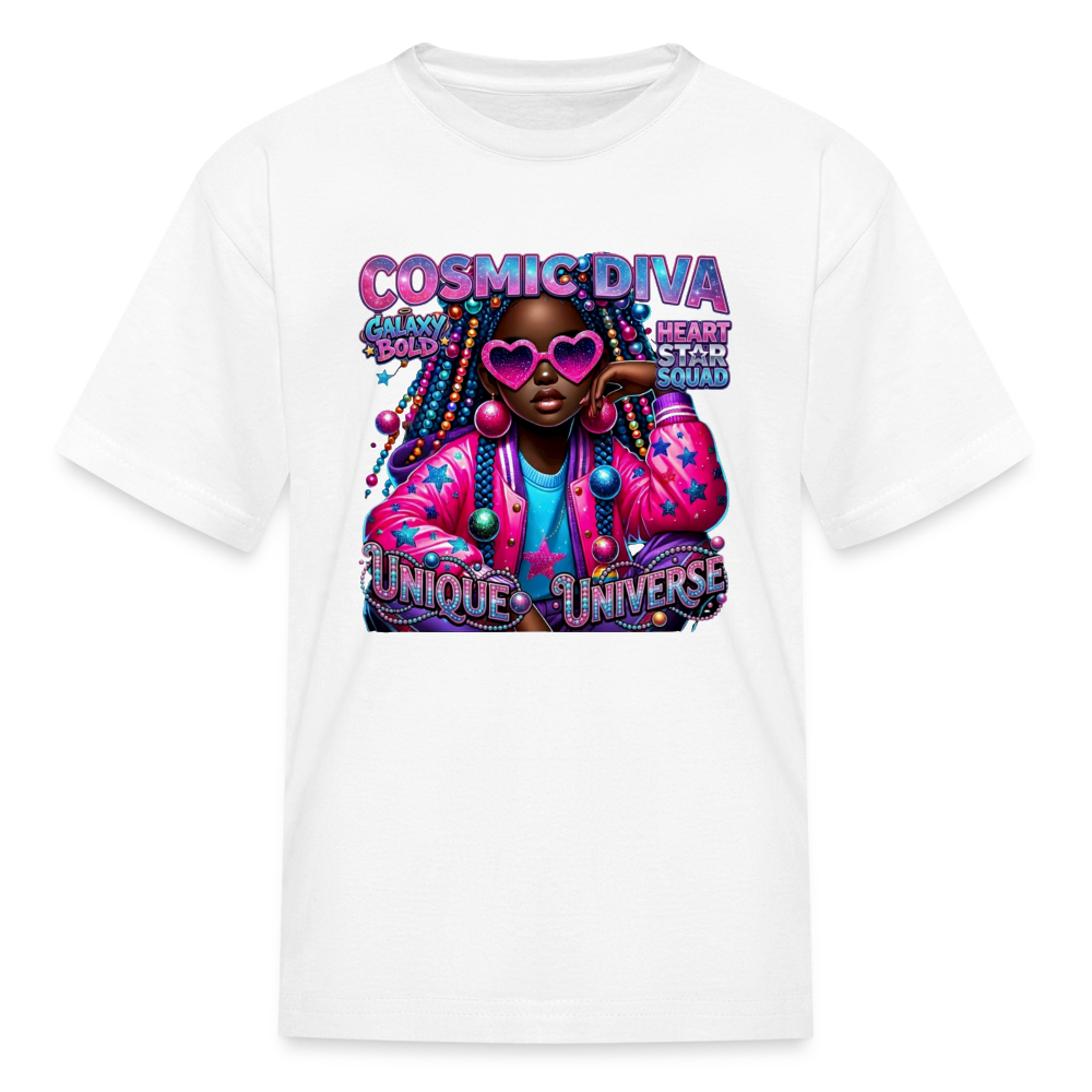 Black Girl Power - Galaxy Bold Kids' T-Shirt - white