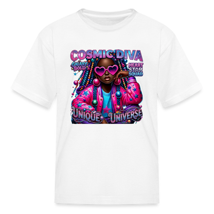 Black Girl Power - Galaxy Bold Kids' T-Shirt - white