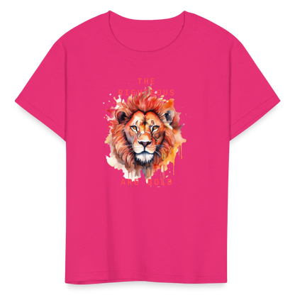 Bold Lion - Kids T-Shirt - fuchsia