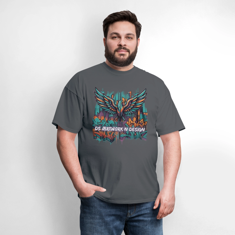 Graffiti Eagle - Men's T-Shirt - charcoal