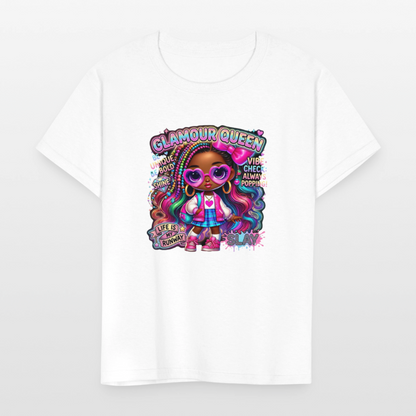 Black Girl Power - Glamour Queen Kids' T-Shirt - white