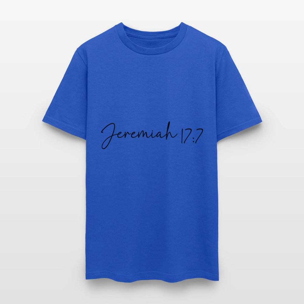 Jeremiah 17:7 - men's t-shirt - royal blue