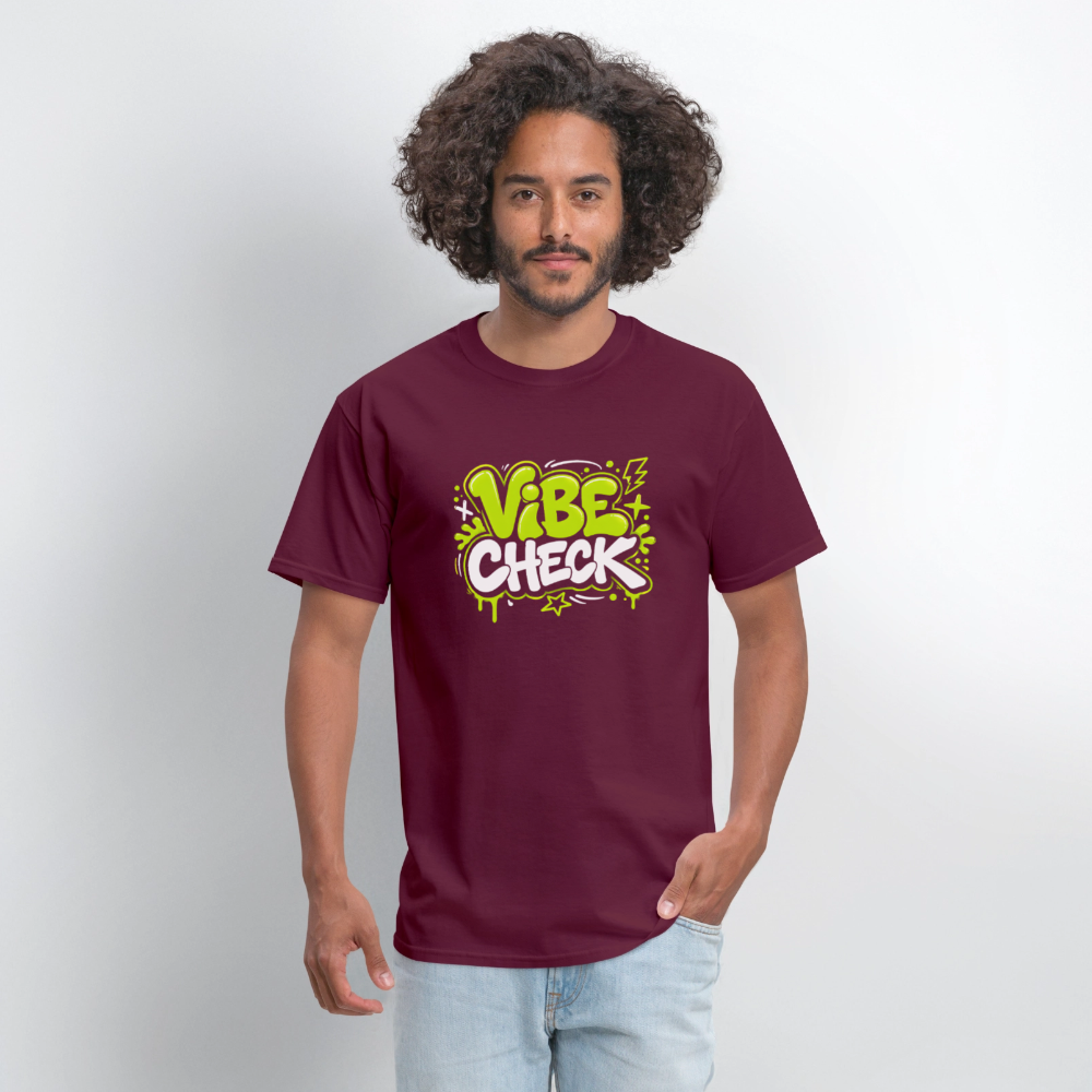 Vibe Check - Men's T-Shirt - burgundy