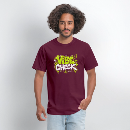 Vibe Check - Men's T-Shirt - burgundy