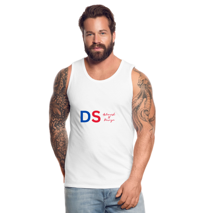 DS blue and red - Men’s Premium Tank - white