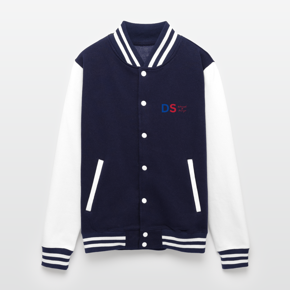 Walk By Faith - letterman Jacket - navy/white