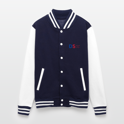 Walk By Faith - letterman Jacket - navy/white