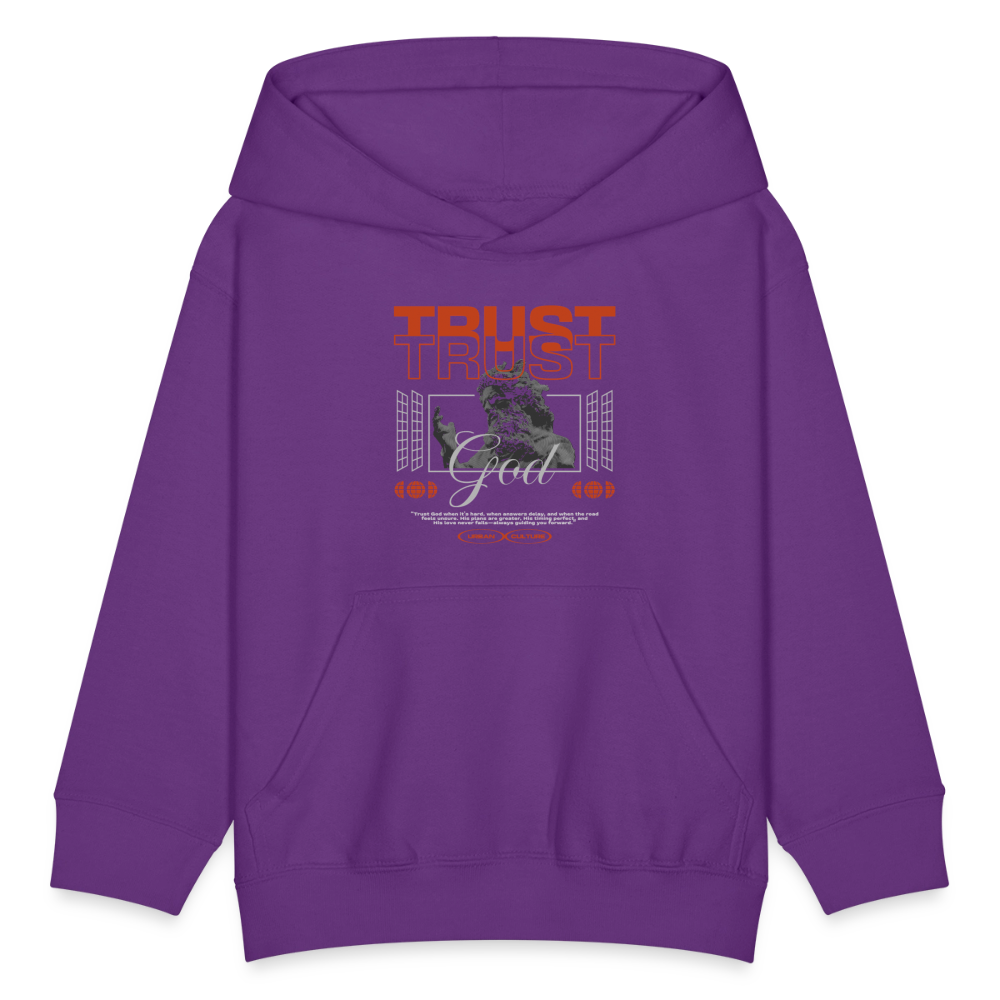 Trust God - Kids' Hoodie - purple