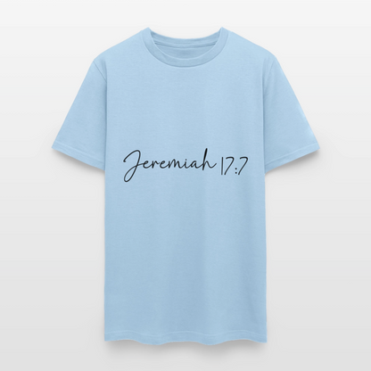 Jeremiah 17:7 - men's t-shirt - powder blue