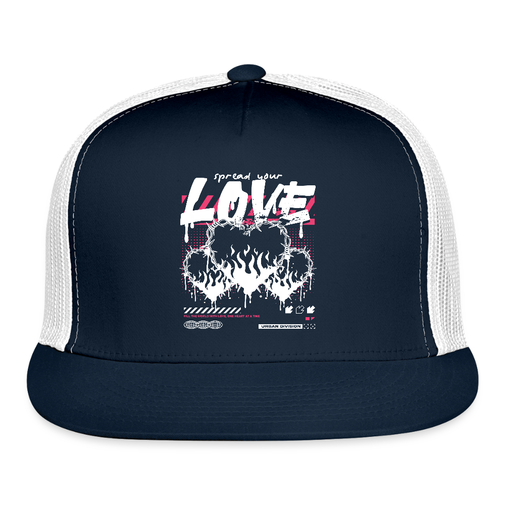 Heart of Fire - Trucker Hat - navy/white