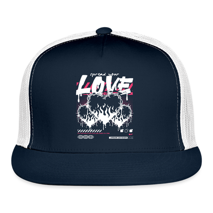 Heart of Fire - Trucker Hat - navy/white