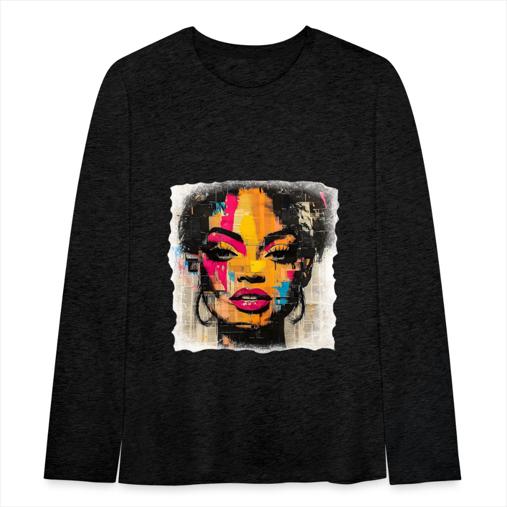 Pop Culture Woman 2 - Kids'  Long Sleeve T-Shirt - charcoal grey
