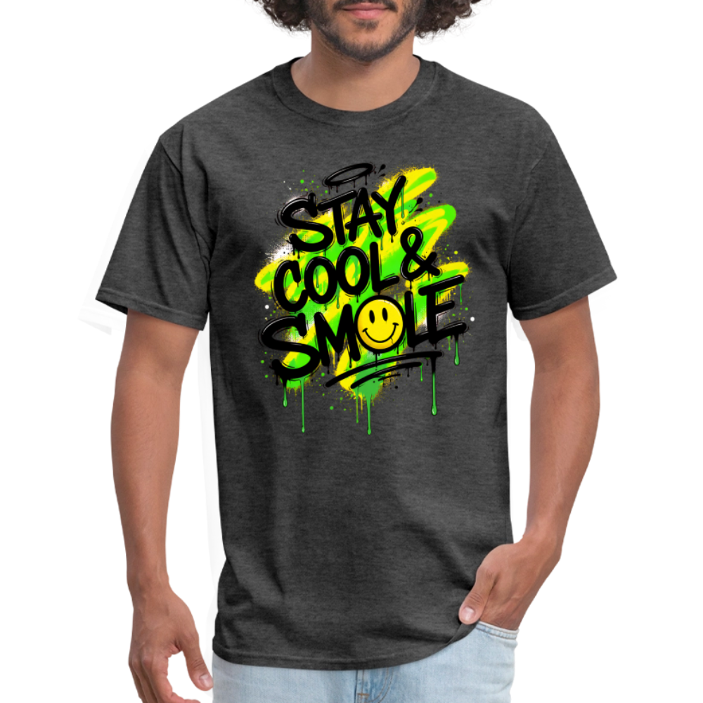 Stay Cool - Graffiti Men's T-Shirt - heather black