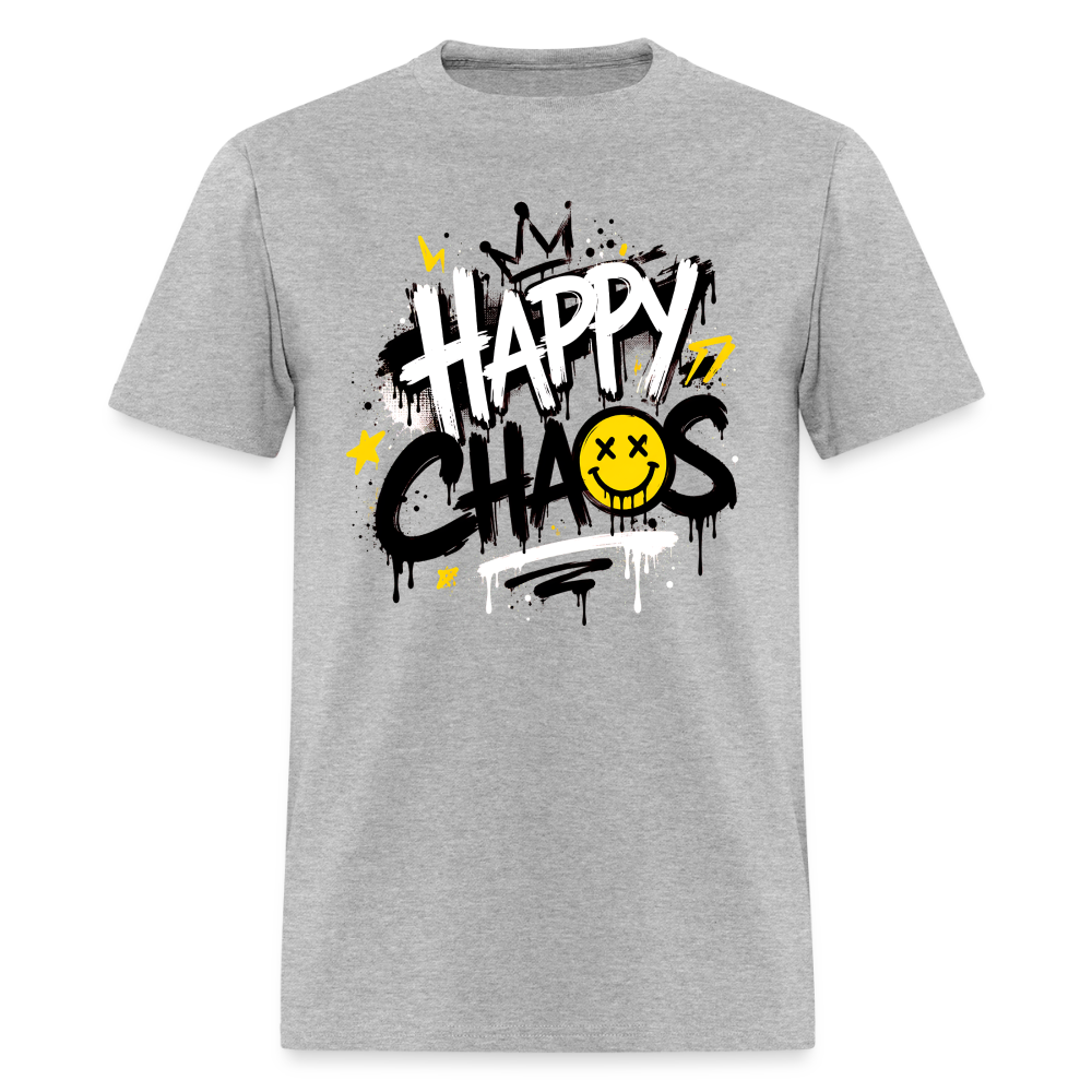 Happy Chaos - Graffiti Men's T-Shirt - heather gray