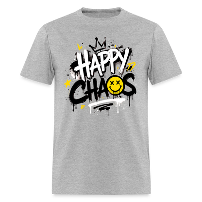 Happy Chaos - Graffiti Men's T-Shirt - heather gray