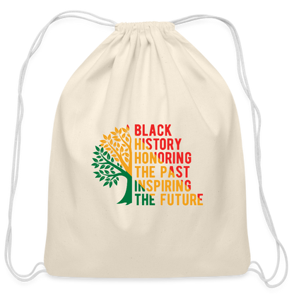 Black History - Cotton Drawstring Bag - natural