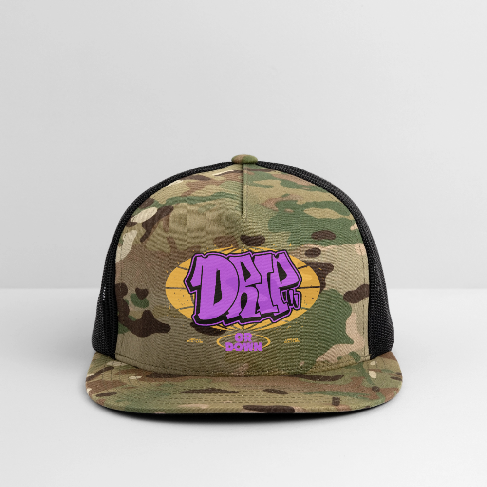 Drip - Graffiti Trucker Hat - MultiCam\black