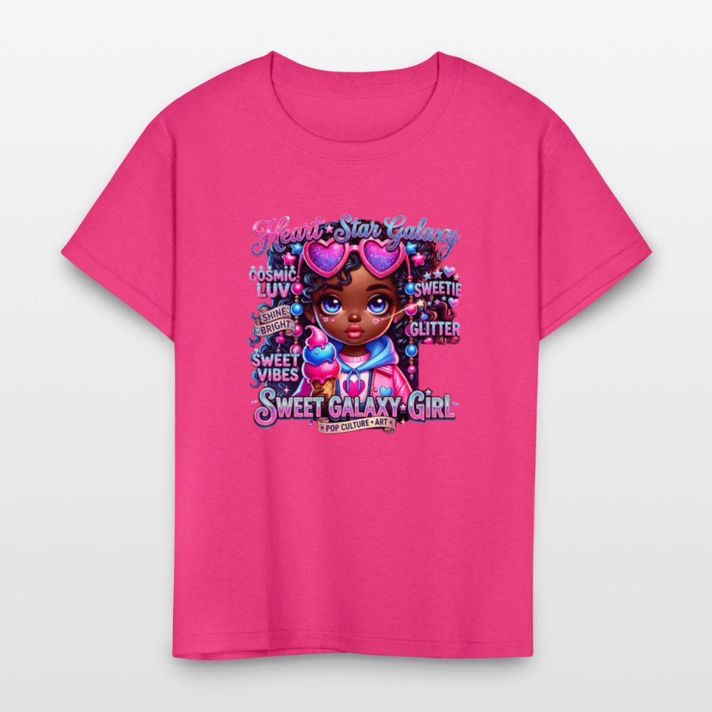 Black Girl Power - Sweet Galaxy Girl Kids' T-Shirt - fuchsia