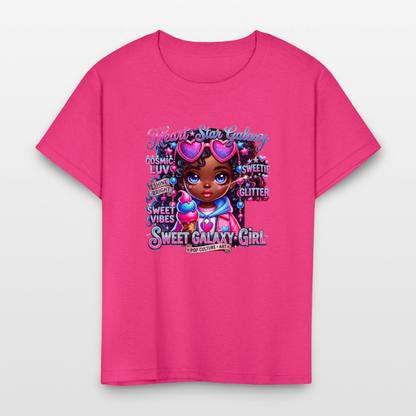 Black Girl Power - Sweet Galaxy Girl Kids' T-Shirt - fuchsia