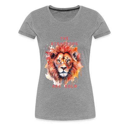 Bold Lion - Women’s T-Shirt - heather gray