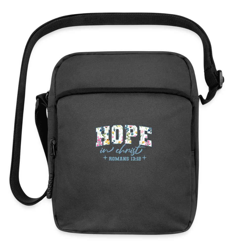 Hope in Christ - Upright Crossbody Bag - charcoal grey