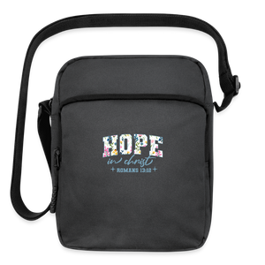 Hope in Christ - Upright Crossbody Bag - charcoal grey