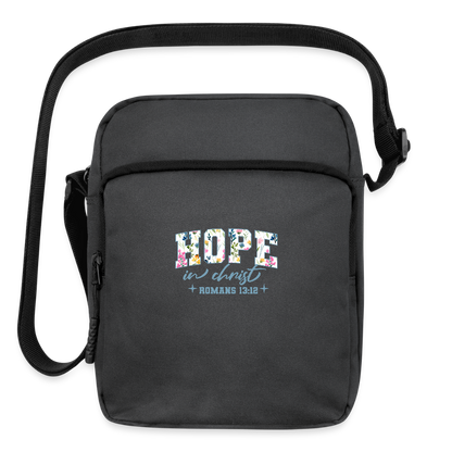 Hope in Christ - Upright Crossbody Bag - charcoal grey
