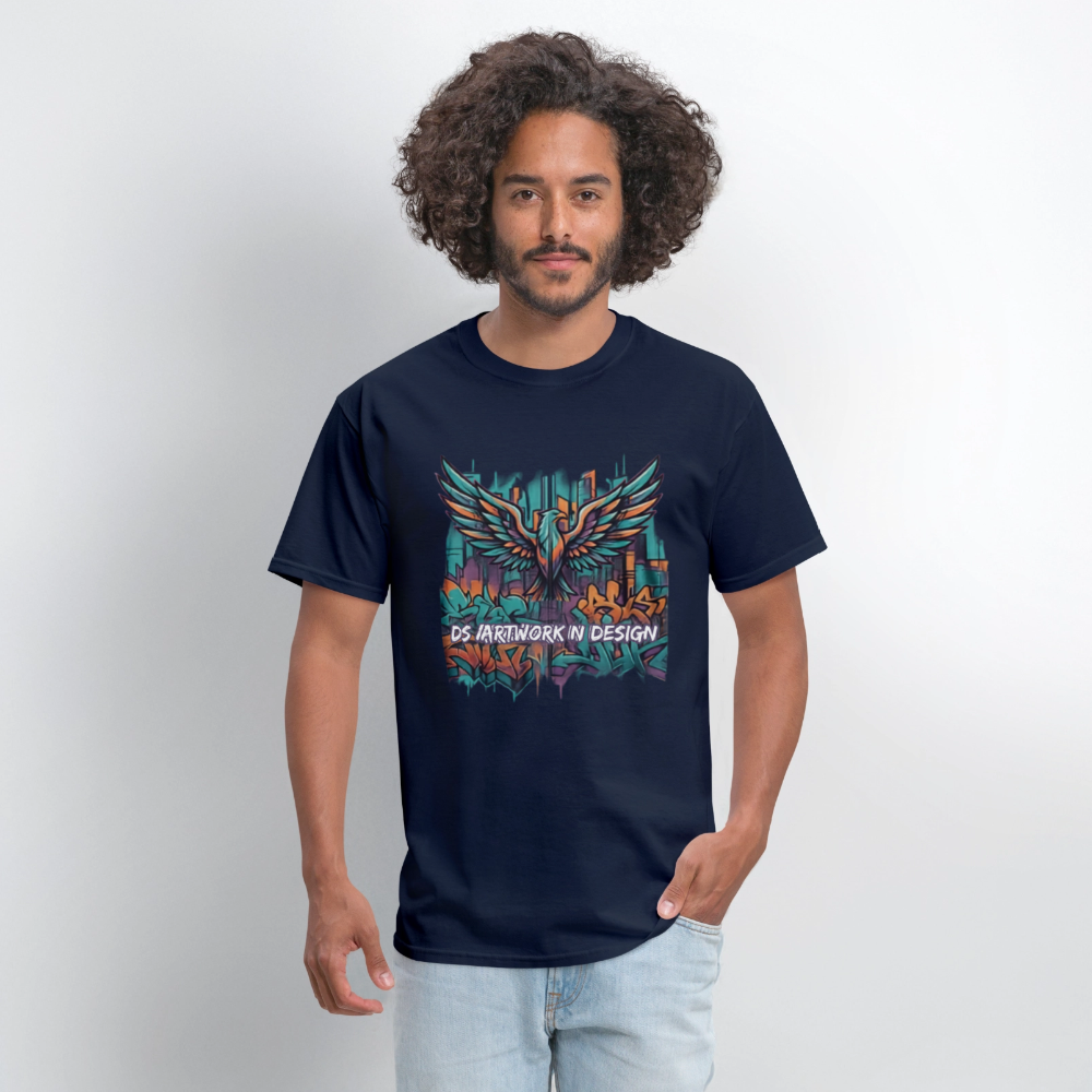 Graffiti Eagle - Men's T-Shirt - navy
