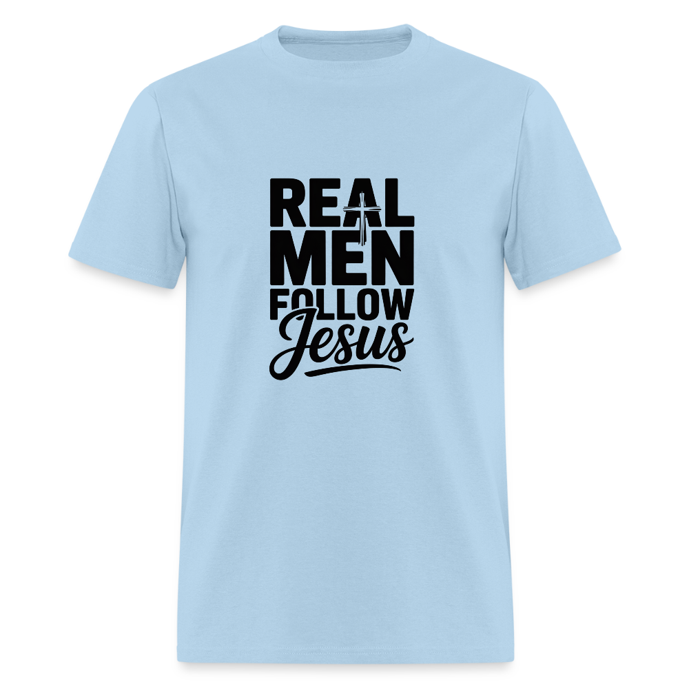 Real Men -  men's T-Shirt - powder blue